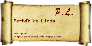 Perhócs Linda névjegykártya